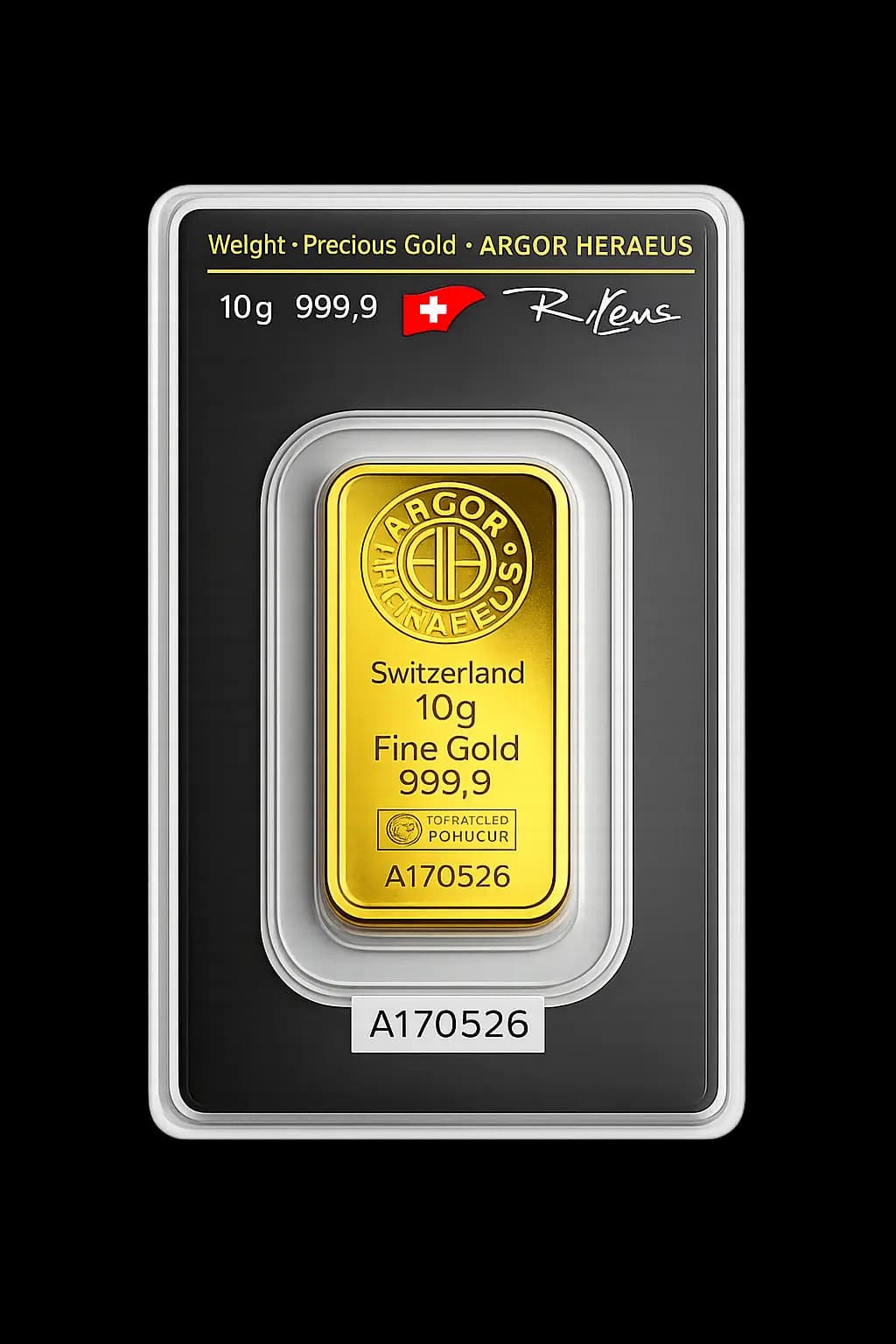 Argor Heraeus zlatna pločica 10g