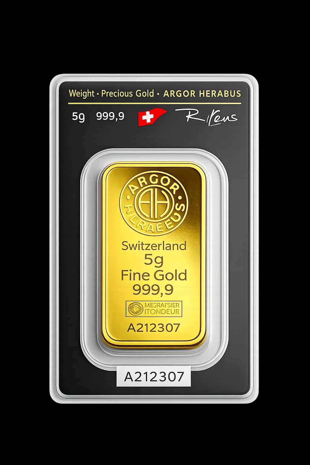 Argor Heraeus zlatna pločica 5g