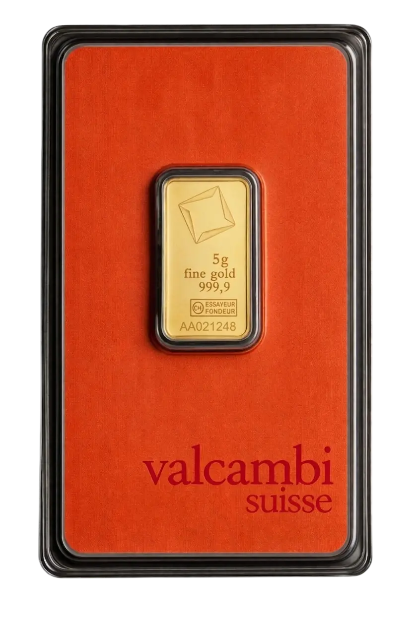 Valcambi Suisse zlatna pločica 5g